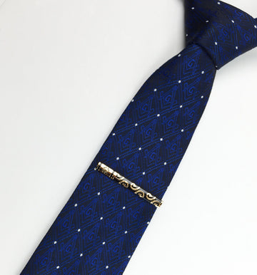 Mens Necktie Bar Clip In Stainless Steel Gold And Black Outfits For Men-unique regalia